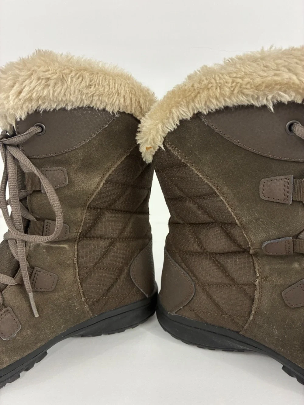 Columbia Ice Maiden II Boots 5.5 Waterproof Snow Rain Brown Lace-up Faux Fur
